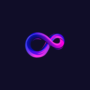 Black, Pink, and Purple Infinity Sign